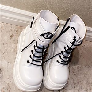 Dolls kill white rave platforms